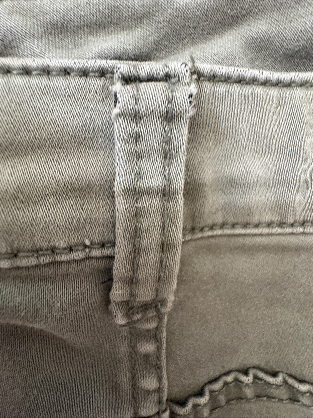 &Denim High Waist Skinny Jeans Size 25 Olive Green Stretch Denim - Picture 7 of 8